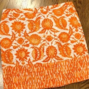 Michael Kors Vibrant Orange Floral Pencil Skirt